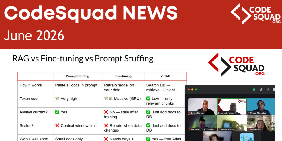 CodeSquad News header